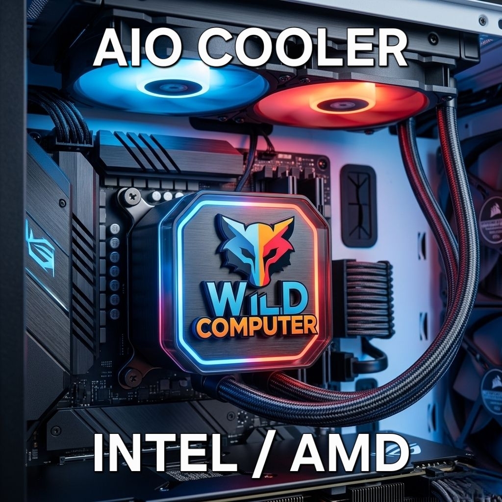 AIO Cooler CPU Gaming HSF Pendingin Processor Heatsink Fan Komputer Gaming PC Dual Fan
