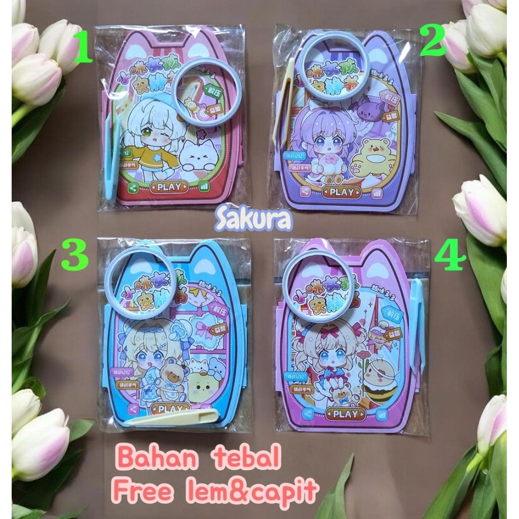 Mainan stiker ganti baju dan dekor/mainan stiker dress up dekor/mainan stiker dekor landscape dress 