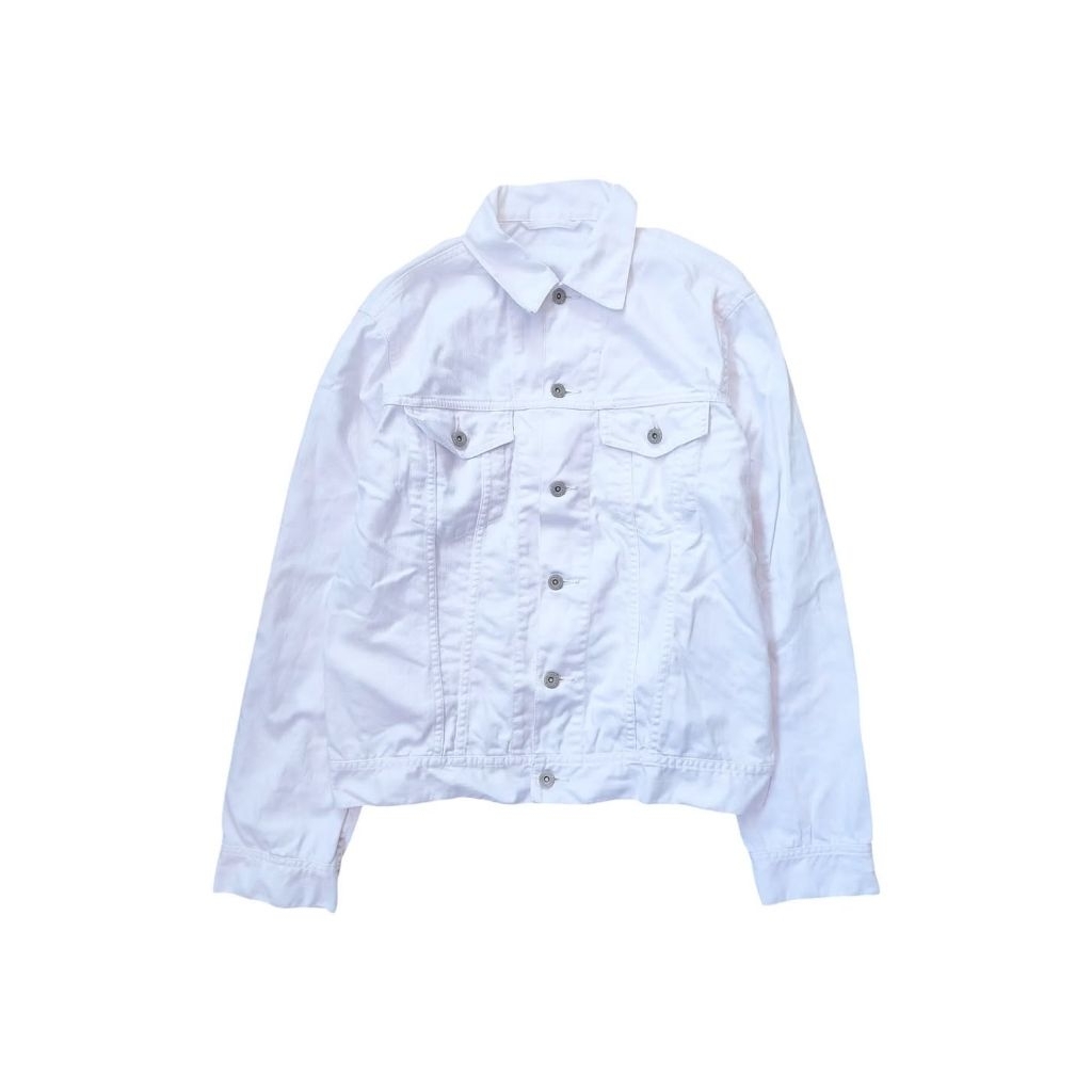 UNIQLO - Jaket Trucker Jaket Jeans Jaket Denim Putih Size XL