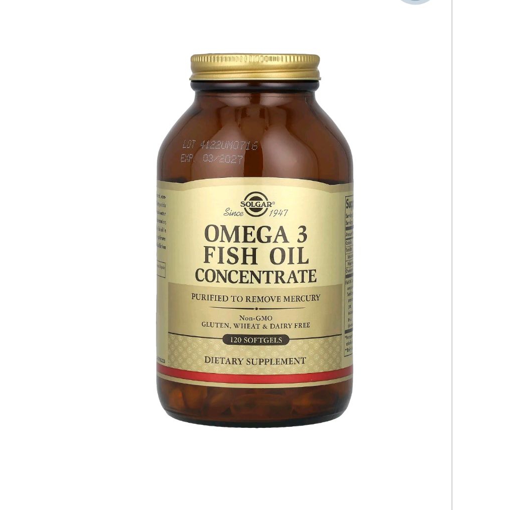 Solgar Omega 3 Fish Oil Concentrate 120 Softgels