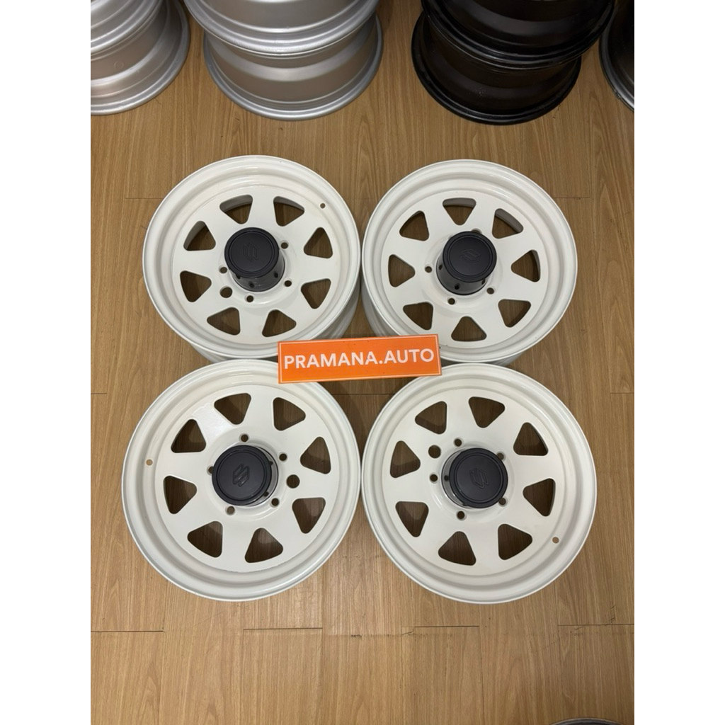Velg Kaleng Jimny katana Warna Putih Tulang Ring 15