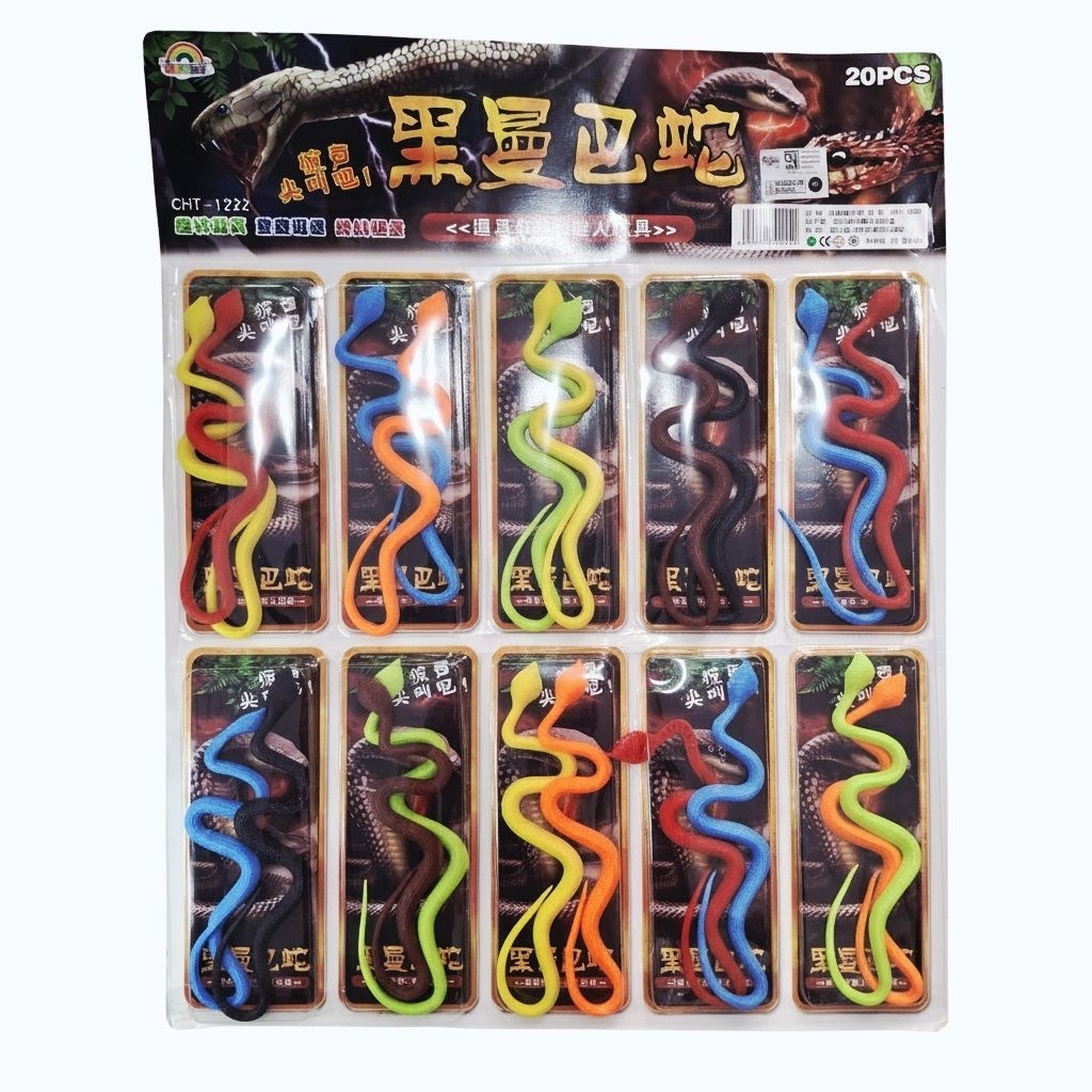 10 Pcs Mainan Ular Kobra Karet Lembaran CHT-1222