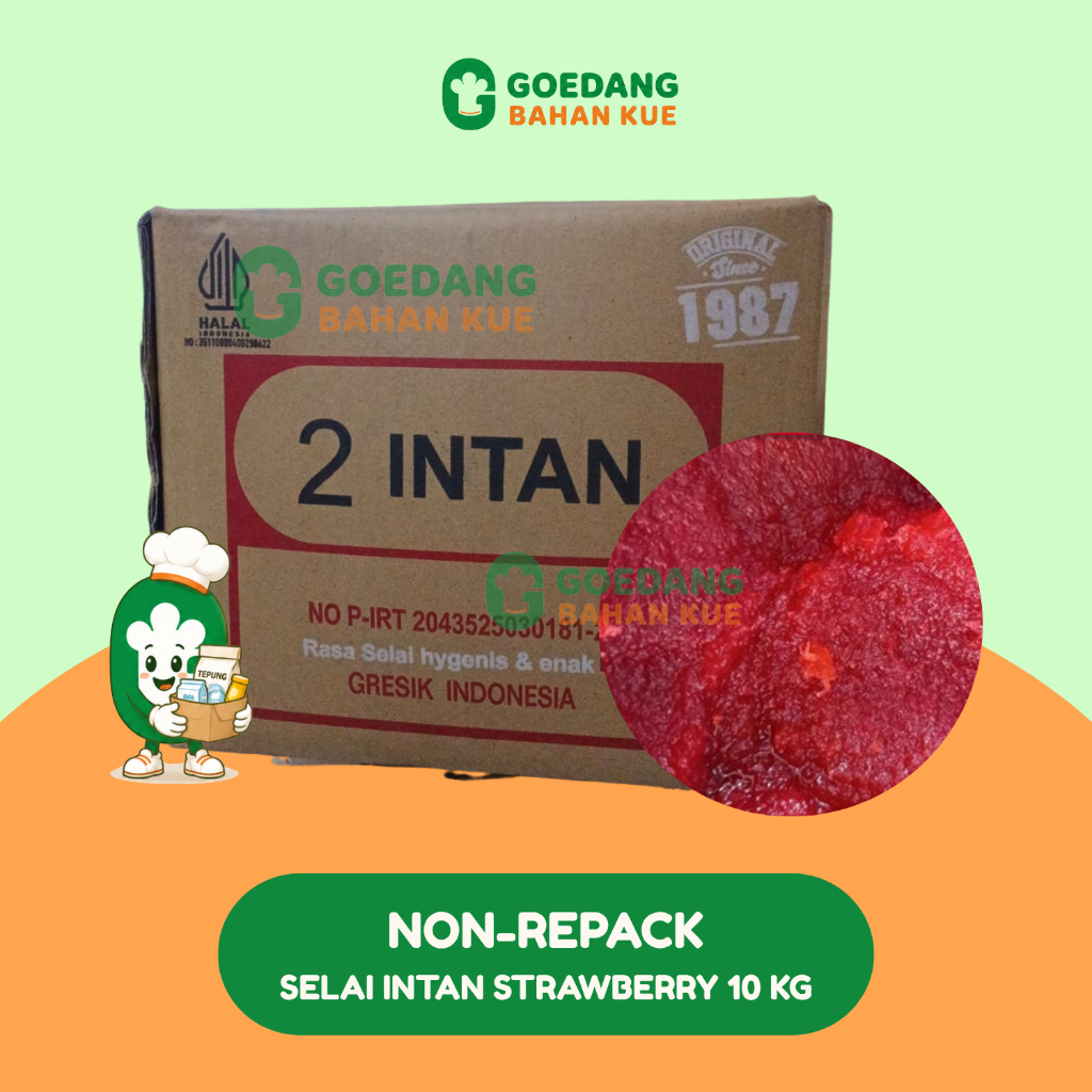 [CTN = 10 KG] SELAI 2 INTAN 10 KG RASA NANAS DAN STRAWBERRY - SELAI BESERAT - SELAI SERAT KASAR