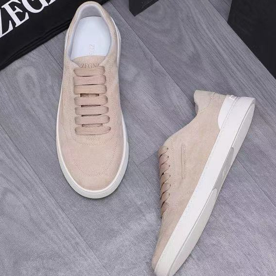 Zegna Tren tali sepatu kasual pria sepatu olahraga pria yang ringan dan nyaman