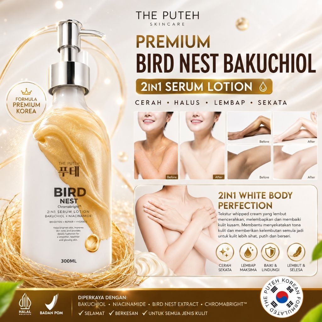 BPOM 2IN1 WHITENING LOTION SERUM BIRD NEST