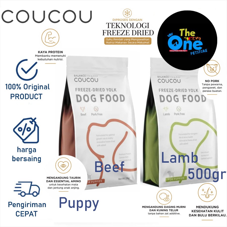 Coucou DOG Food Puppy Makanan Anak Anjing Dry Food Freshpack 500gr CouCou Puppy