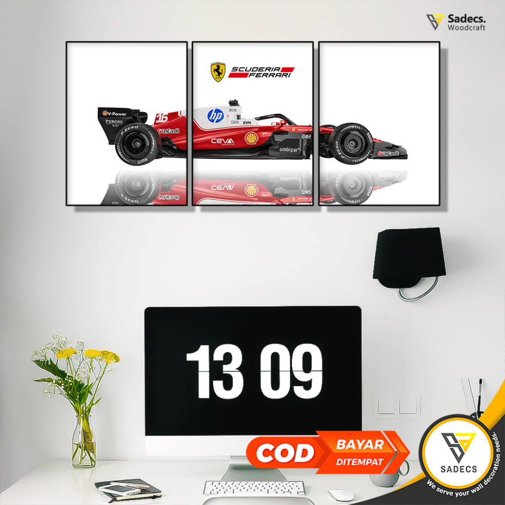 Pajangan Dinding Aesthetic F1 Formula 1set 3 Pcs Ukuran 30x40 Cm | Frame Block Pajangan Hiasan Dindi