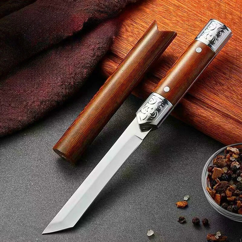 [GG] Pisau Samurai Mini Mongolian Pisau Outdoor Traveling Pisau Daging
