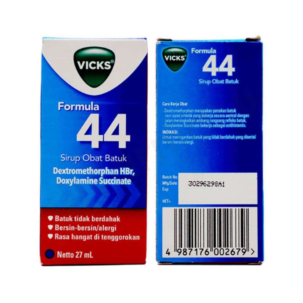 Vicks Formula 44 27ml Dewasa - Membantu meredahkan batuk kering