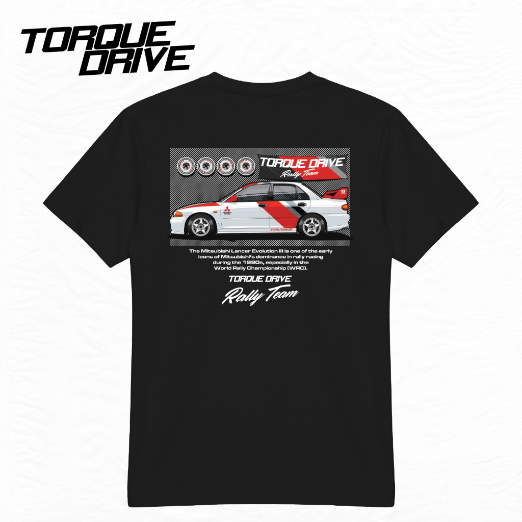 EVO 3 Tarmac Rally Team Torque Drive T-shirt Black