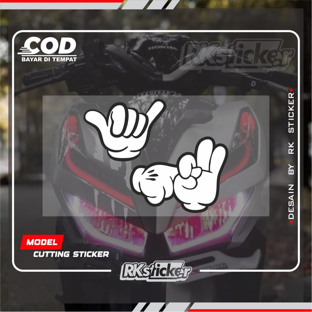 stiker tangan cutting stiker animasi tangan keren