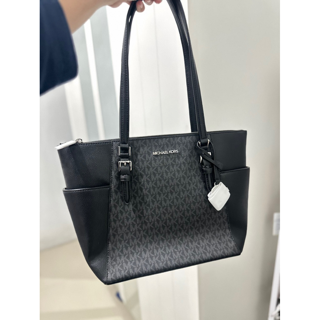 MK CHARLOTTE TOTE BLACK