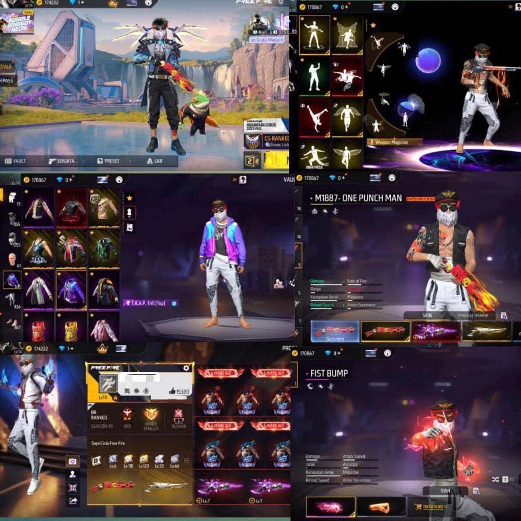 AKUN FF FREE FIRE SULTAN MURAH DAN AMANAH
