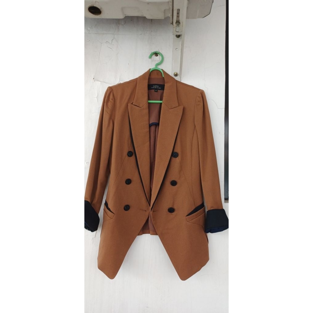 blazer coklat preloved jas wanita premium