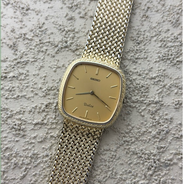 Dresswatch Jam tangan Seiko Dolce Tank Gold Plated Second Preloved