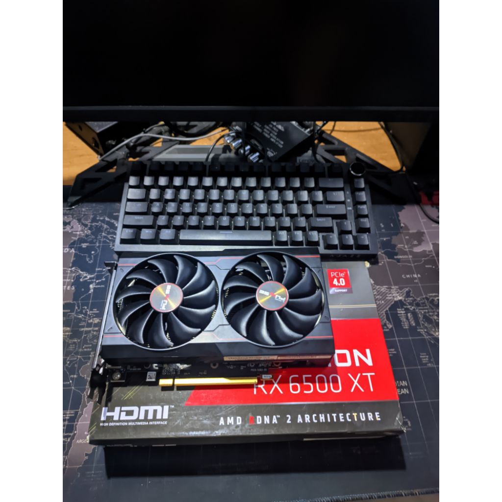Rx6500xt 4 gb merek sapphire pulse bekas normal