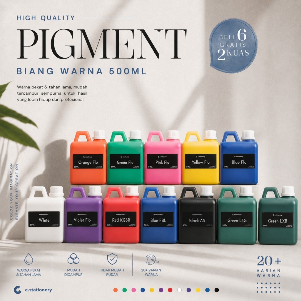 Pigmen 500 Gram Biang Cat Pewarna Sablon Basis Air