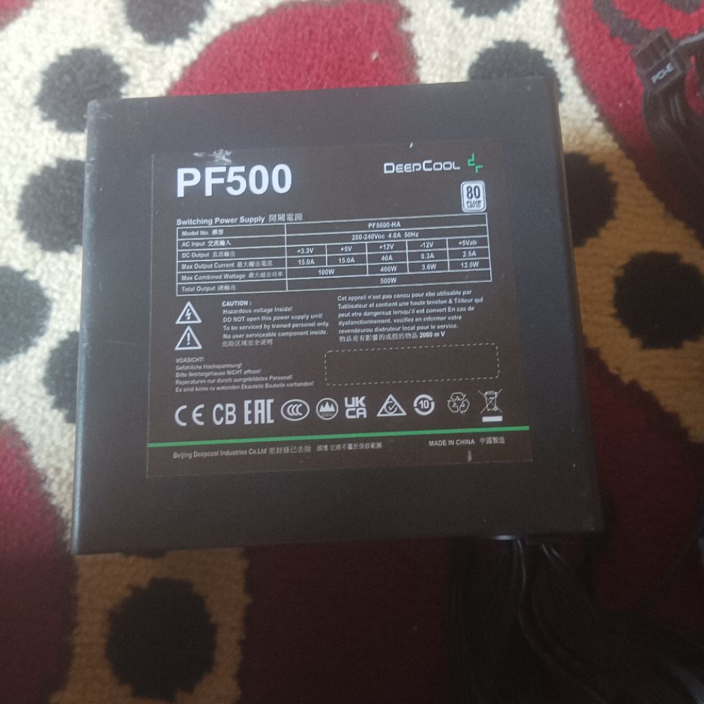 psu 500w 80+, pf500