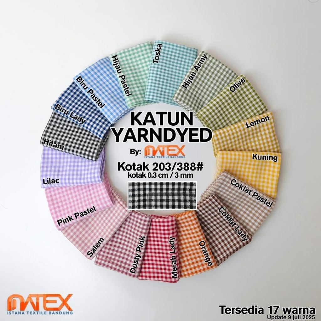 Kain katun yarndyed kotak 0,3 cm | kain yarndyed | kain katun | kain kotak