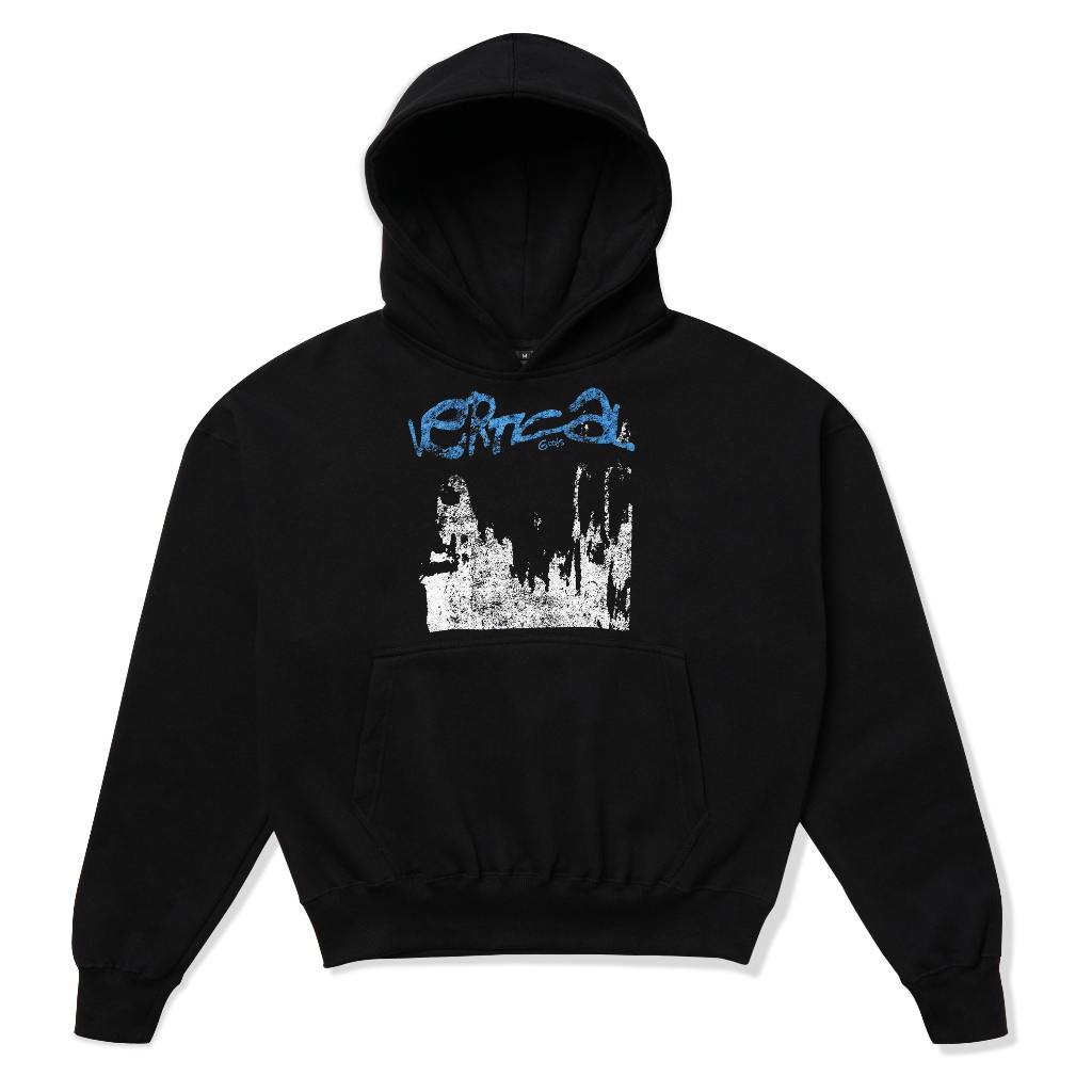 Verticalgoods | Hoodie Boxy 330gsm | HOODIE TAPES Hitam
