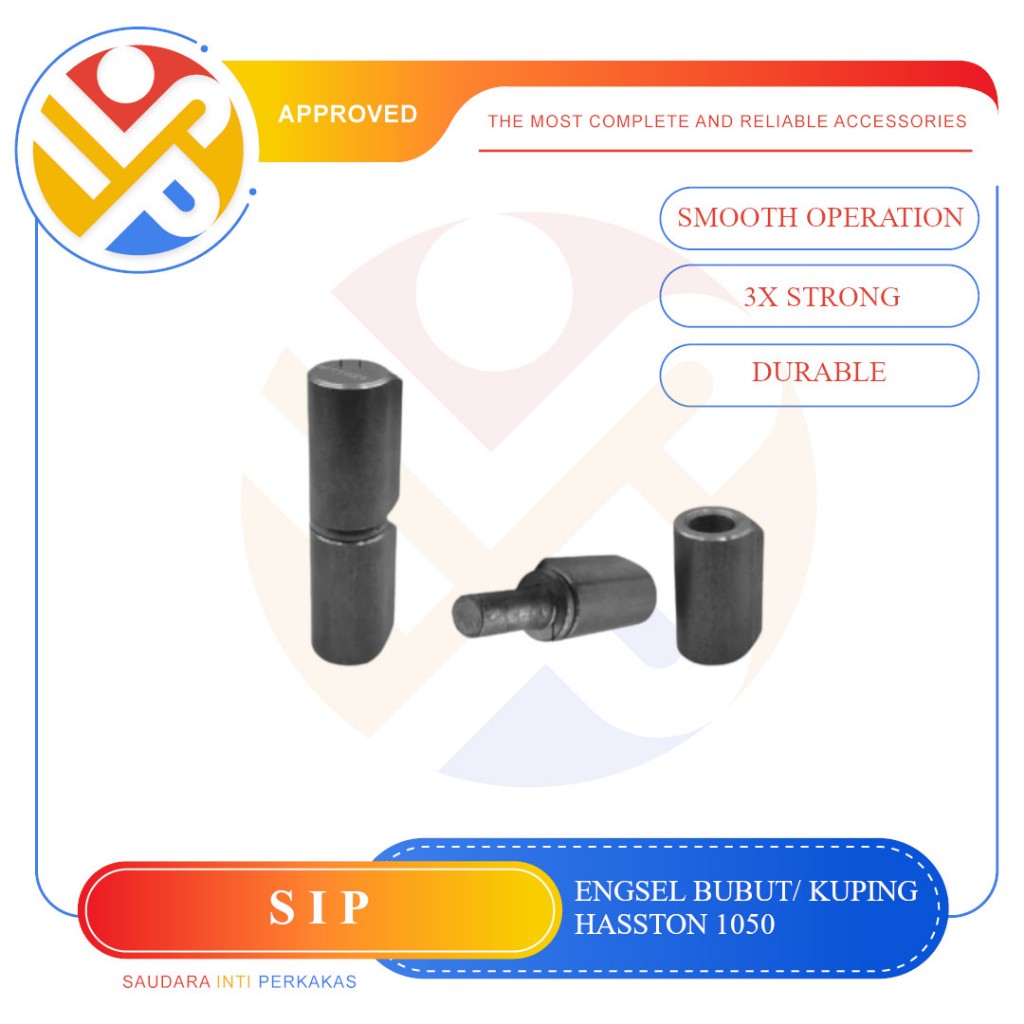 HASSTON PROHEX Engsel Bubut Plus Kuping / Engsel Pagar Besi (1050)