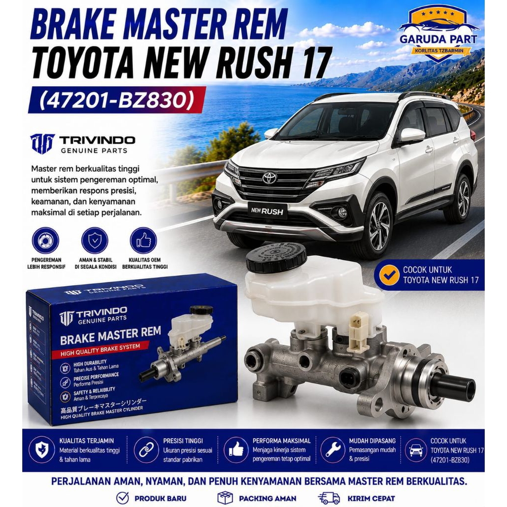 BRAKE MASTER REM TOYOTA NEW RUSH 17 (47201-BZ830)