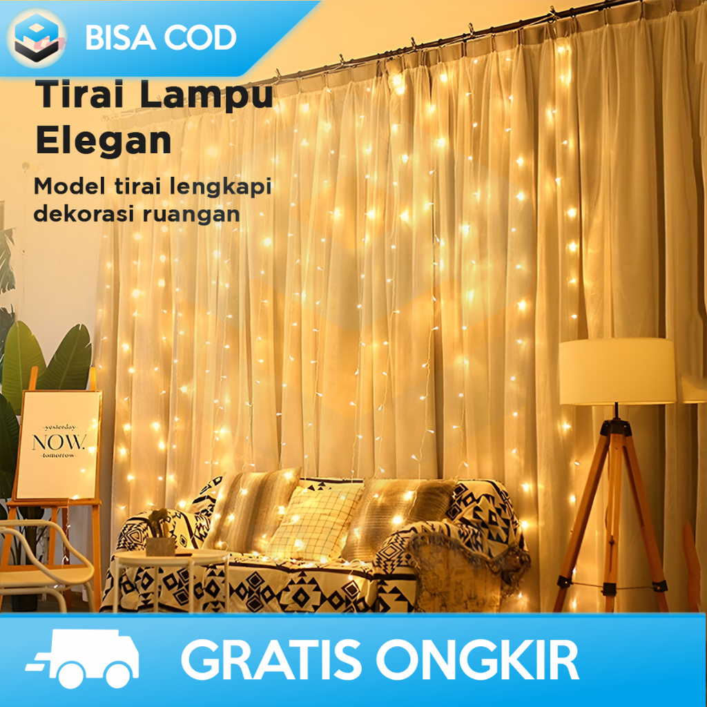 LED HIASAN RUMAH DAPUR RUANG KELUARGA JARING WEDDING OUTDOOR INDOOOR GORDEN WATERPROOF PLASTIK WARNA