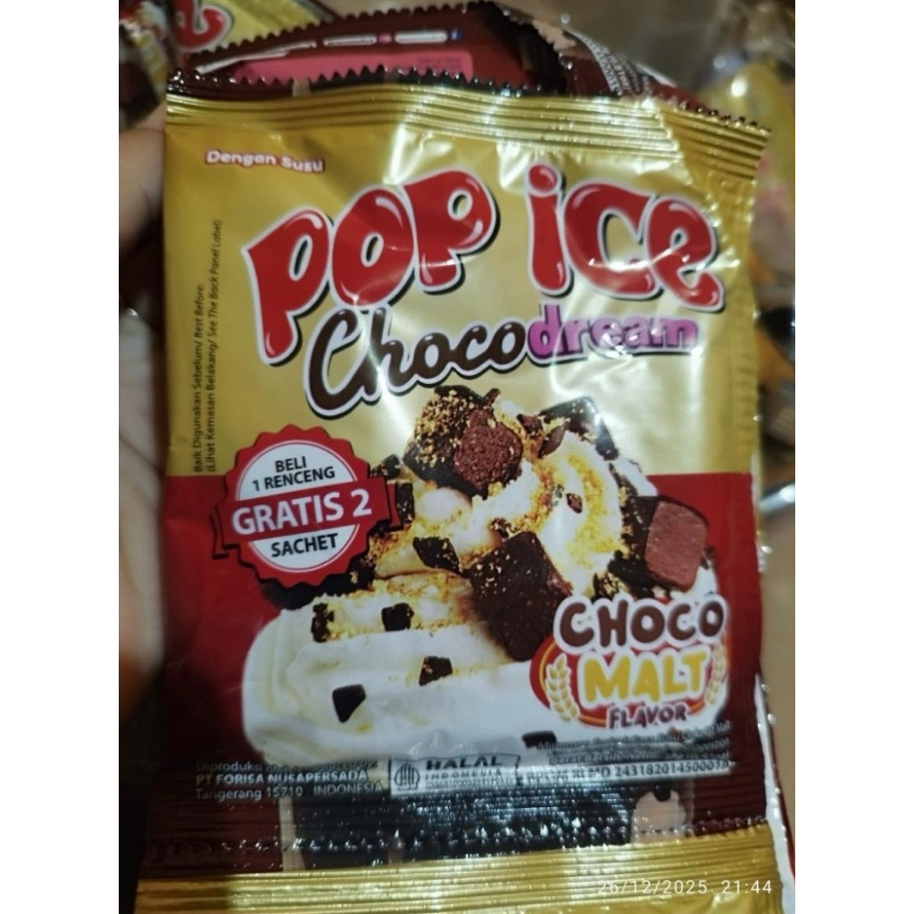 pop ice choco dream choco malt