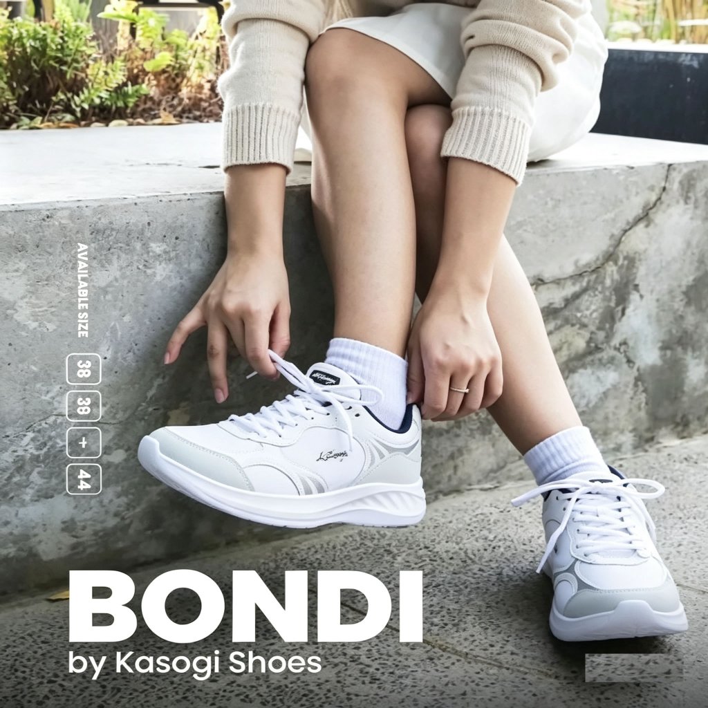 Sepatu Bondi Kasogi 100%LokalKasogi Sepatu Sekolah Casual Sproty Dewasa Unisex 38-44