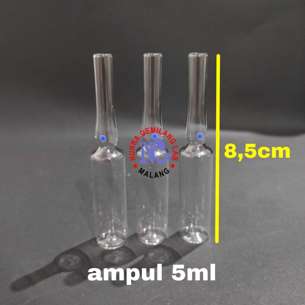 Ampul Kaca Kosong 5 ml Bening | Botol Ampul | Botol Kaca