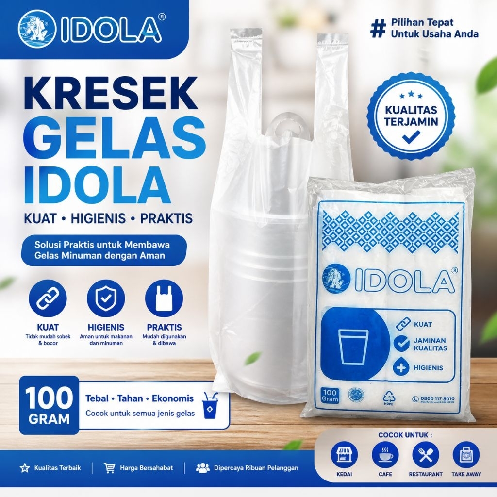 [JJP] kresek gelas / kresek kecil untuk 1 gelas / kresek mega ukuran 30 x 10