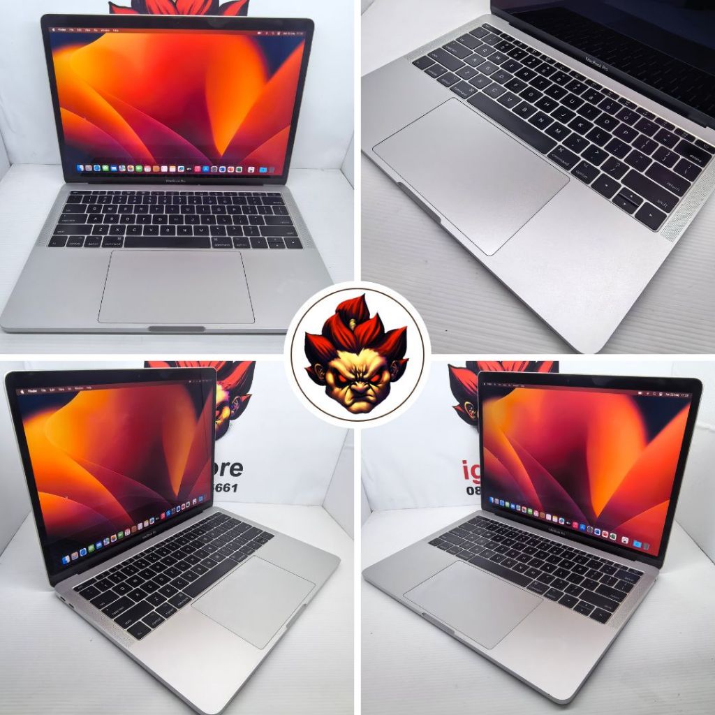 MULUS SIAP COD : Macbook Pro 2017 8/512 OSX Monterey +WINDOWS 10 Silver