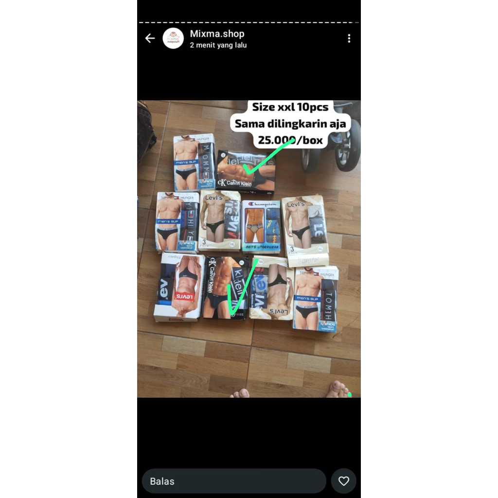 LINK CO CD PRIA CALVIN KLEIN BOX HITAM SIZE XXL