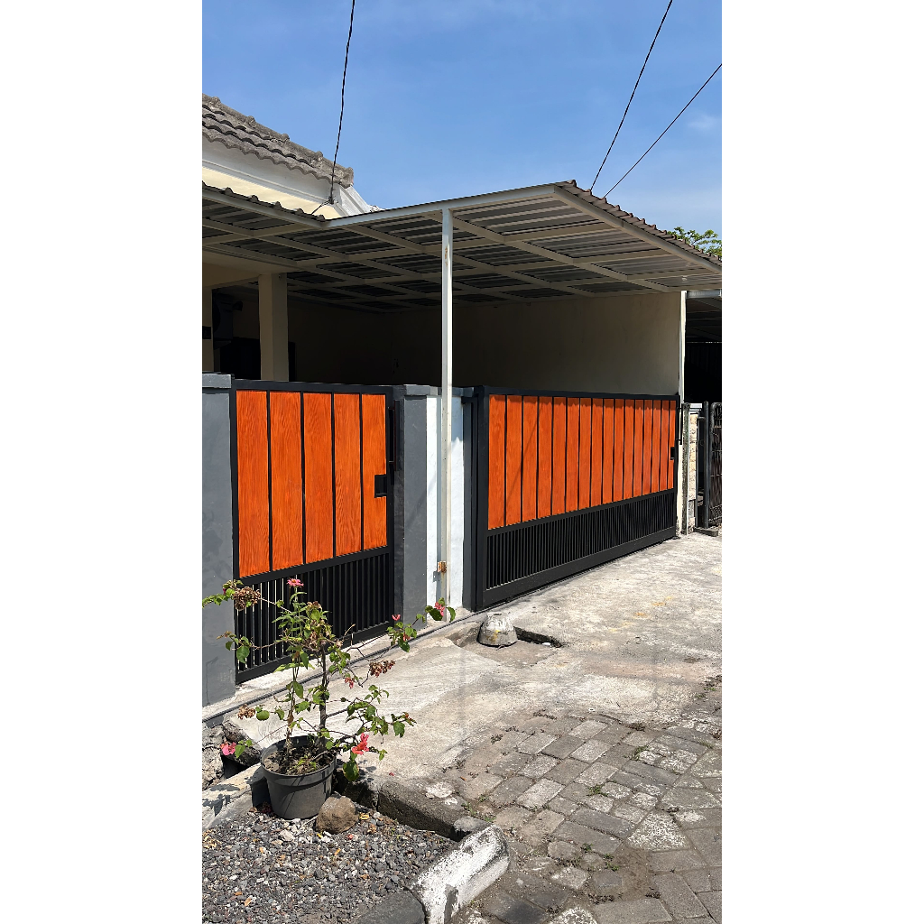 Pagar Woodplank Minimalis