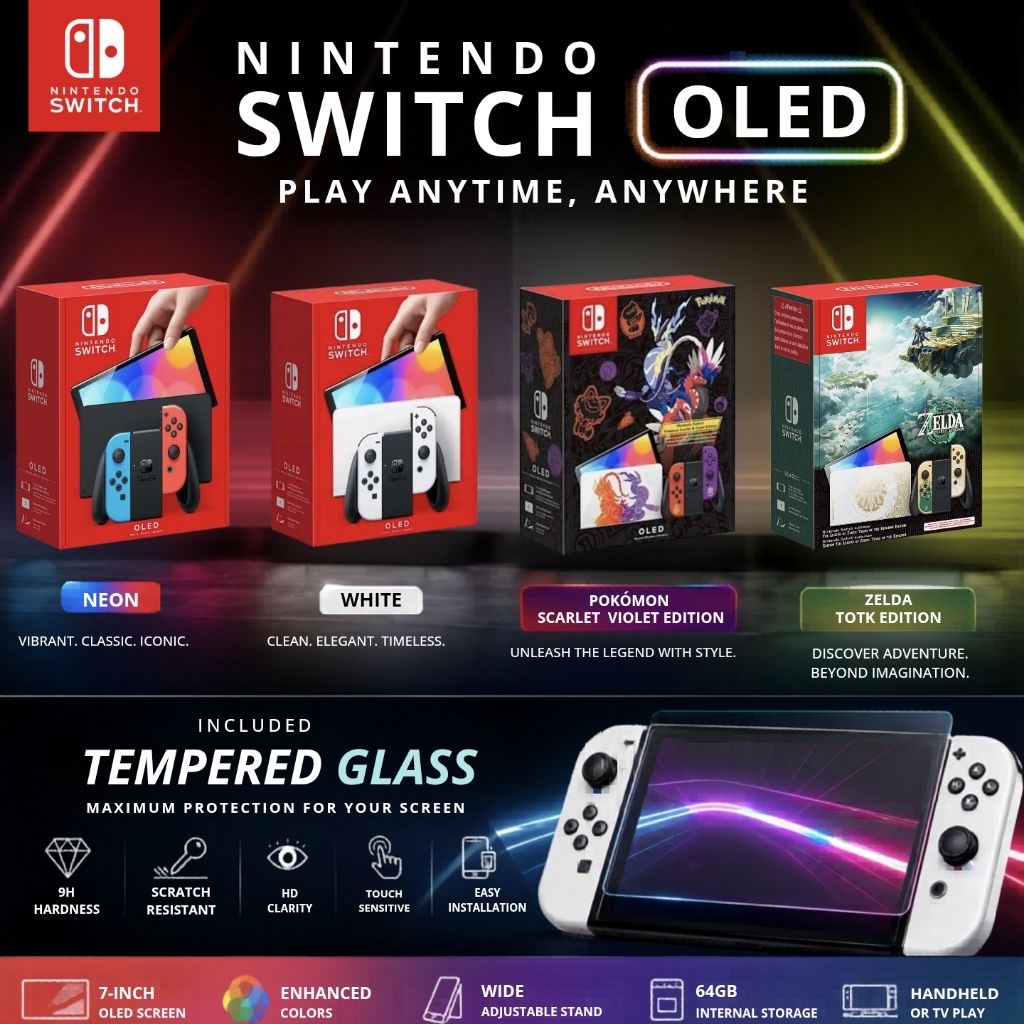 Nintendo Switch OLED Fullset Original