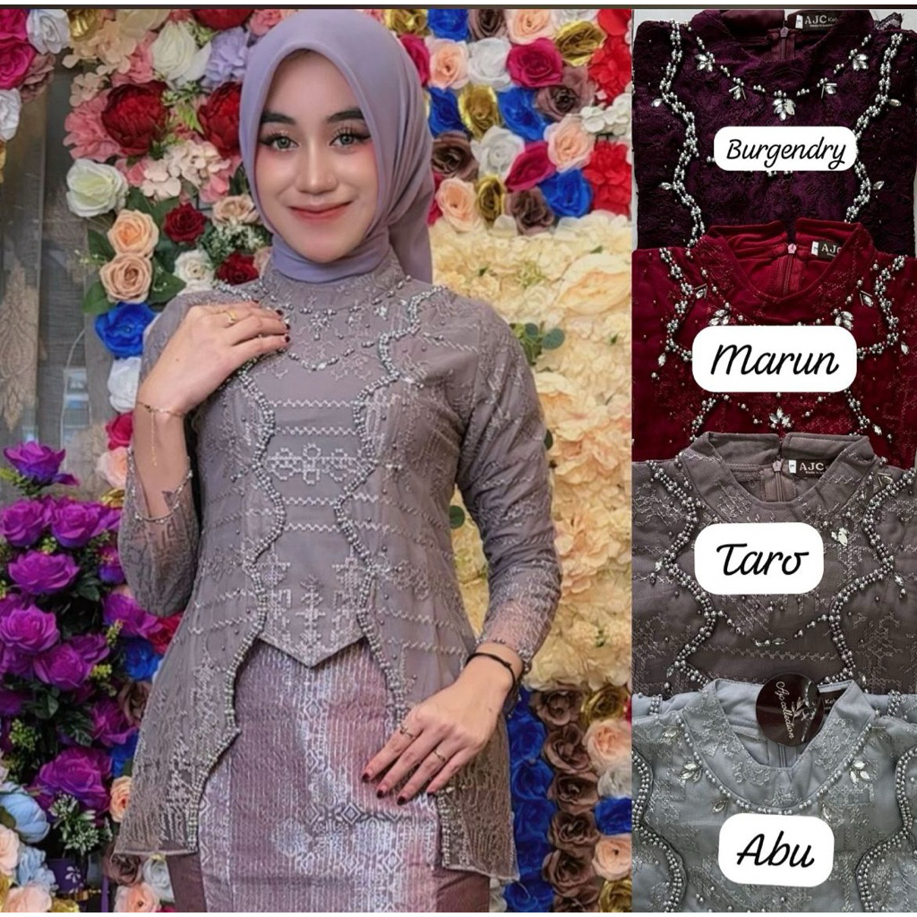 stelan kebaya tile songket mewah