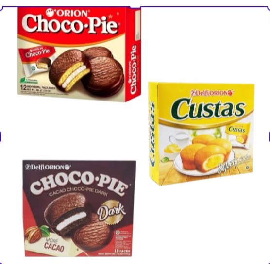 Delfi Orion Choco Pie 12P | Custas Dark Chocolate |