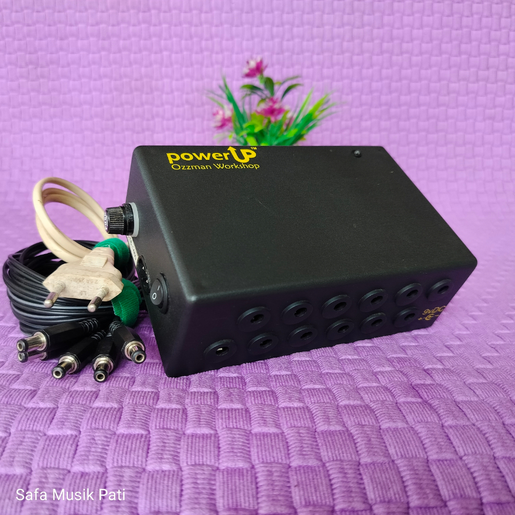 PowerUp Power Supply Efek Gitar 12 Channel, Normal, No Minus