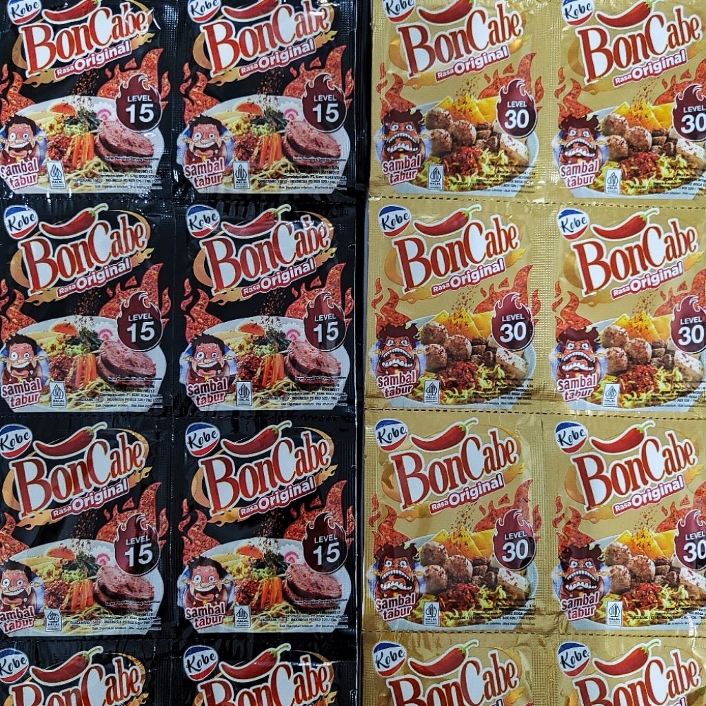 Kobe BonCabe Sambal Tabur Original Level 15 & Level 30 Sachet