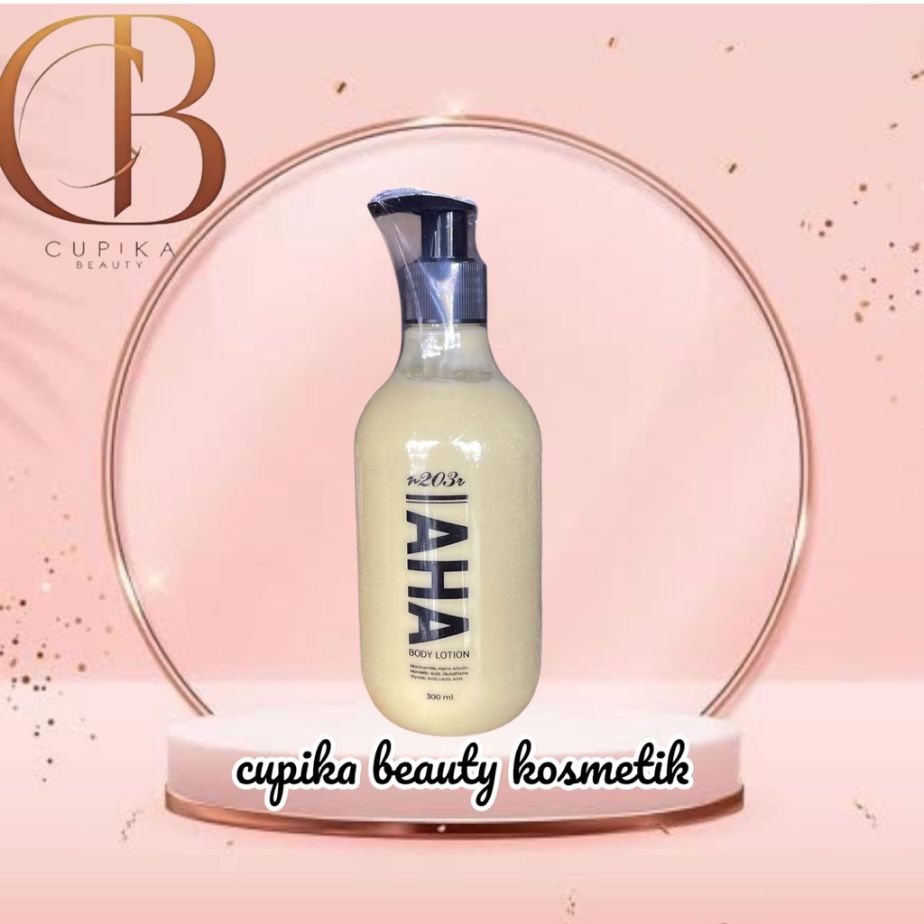 cck.pz} n203r AHA body lotion 300 ml niacinamide alpha arbutin pencerah kulit glowing dan putih