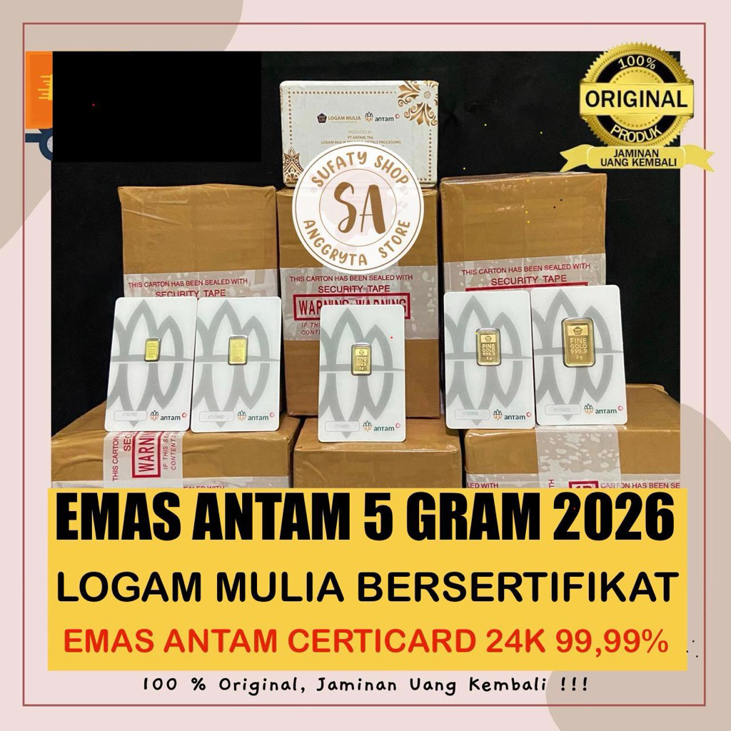 EMAS ANTAM 5 GRAM CERTICARD ANTAM BUMN EMAS 5 GRAM LOGAM MULIA 5 GRAM ANTAM LM 5 GRAM ANTAM