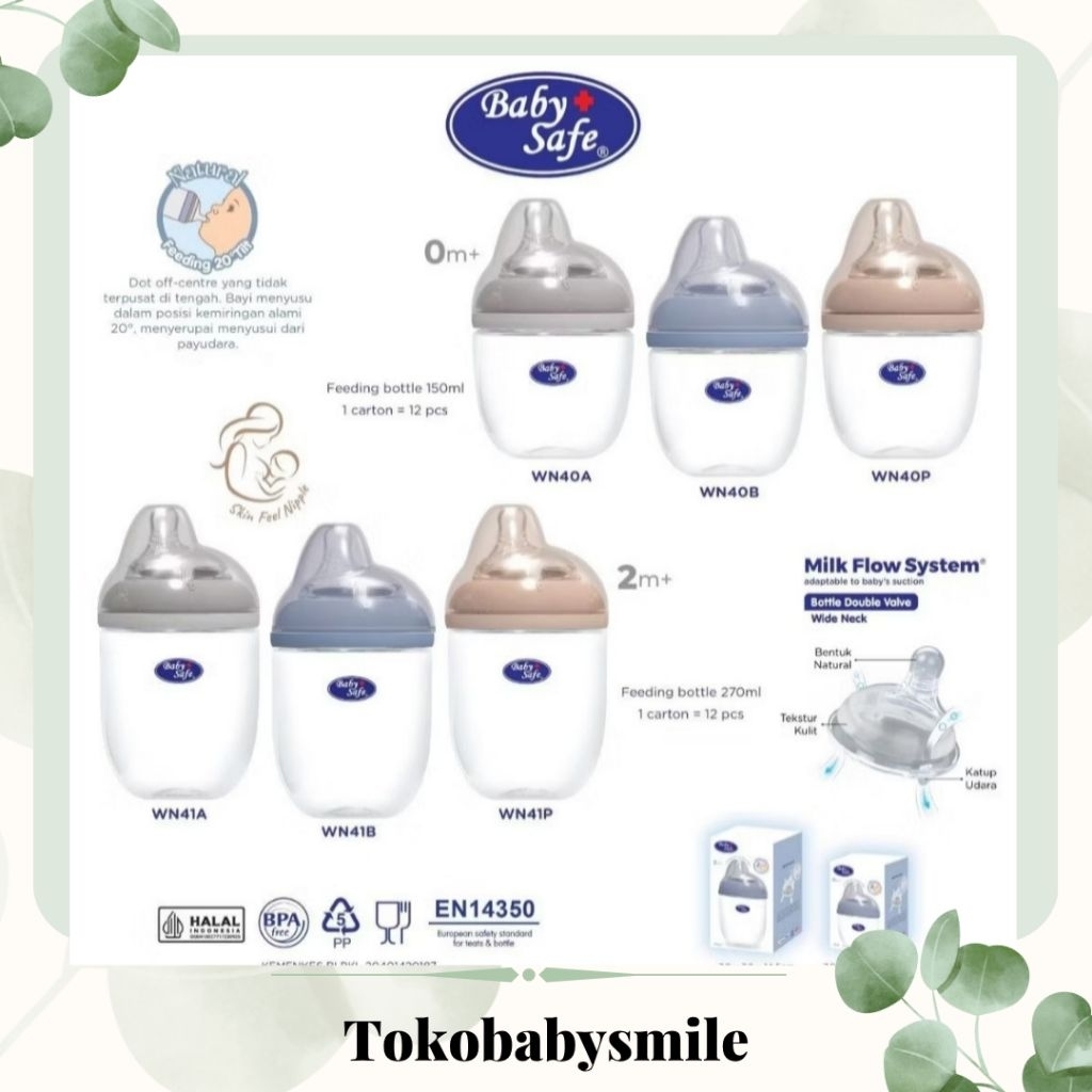 LYNEA BABY SAFE BOTOL WIDENECK OFF CENTER
