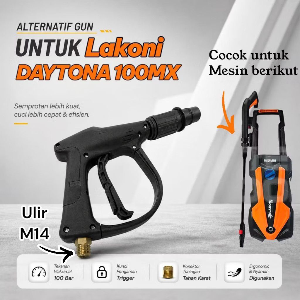 ALTERNATIF GUN PENDEK UNTUK LAKONI DAYTONA 100MX . GUN HIGH PRESSURE LAKONI DAYTONA. GUN DAYTONA. GU