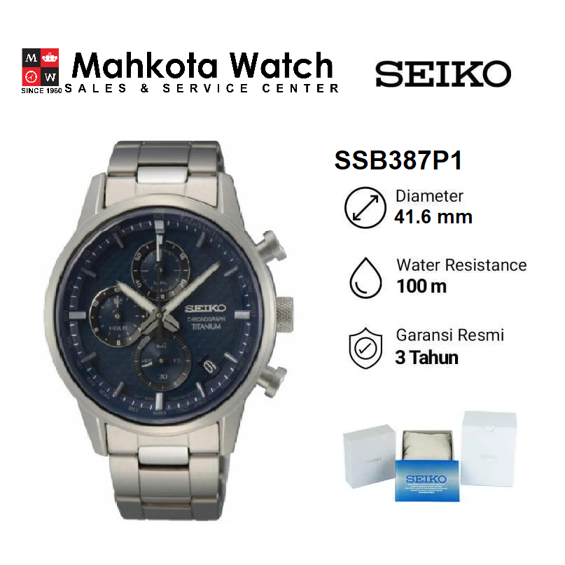 SEIKO SSB387P1 TITANIUM JAM TANGAN PRIA ORIGINAL