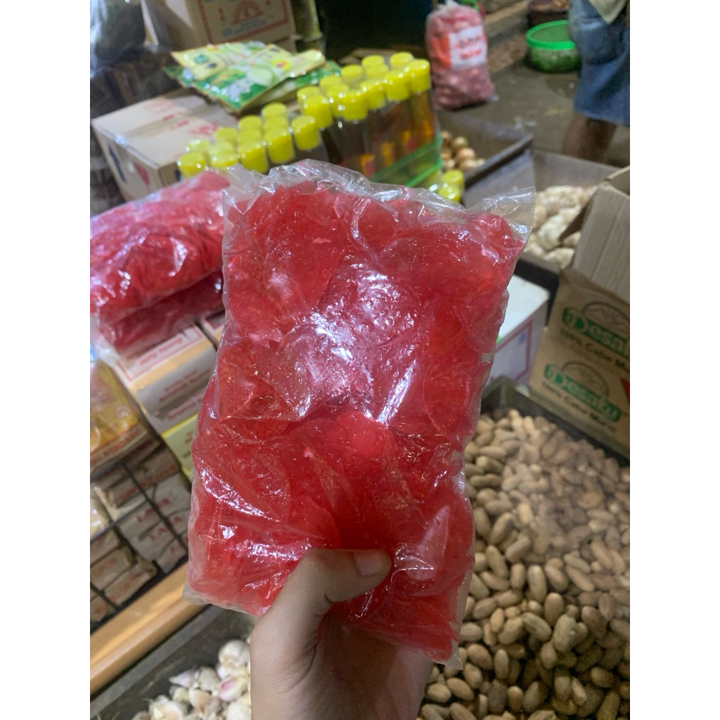 Kerupuk Merah Khas Padang 1kg - Kerupuk Mentah Merah Lontong Sayur