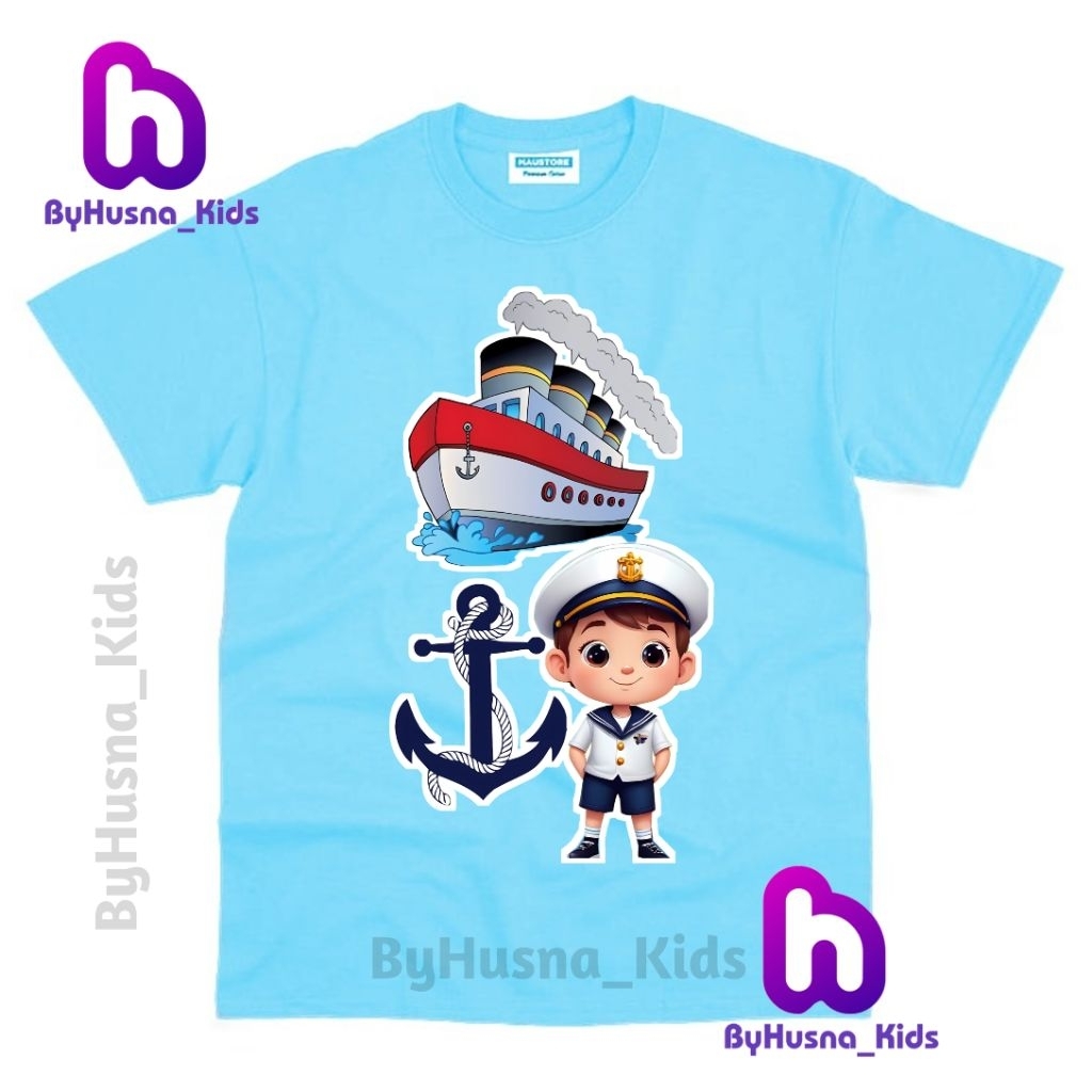 BAJU ANAK KAOS ANAK PELAUT NAHKODA CITA CITA ATASAN ANAK COWO