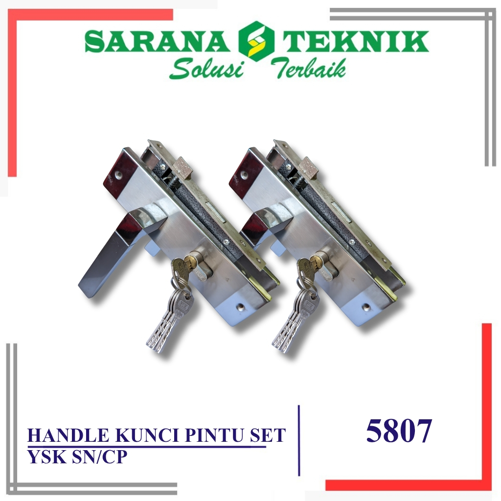 HANDLE KUNCI PINTU SET YSK 5807 SN/CP