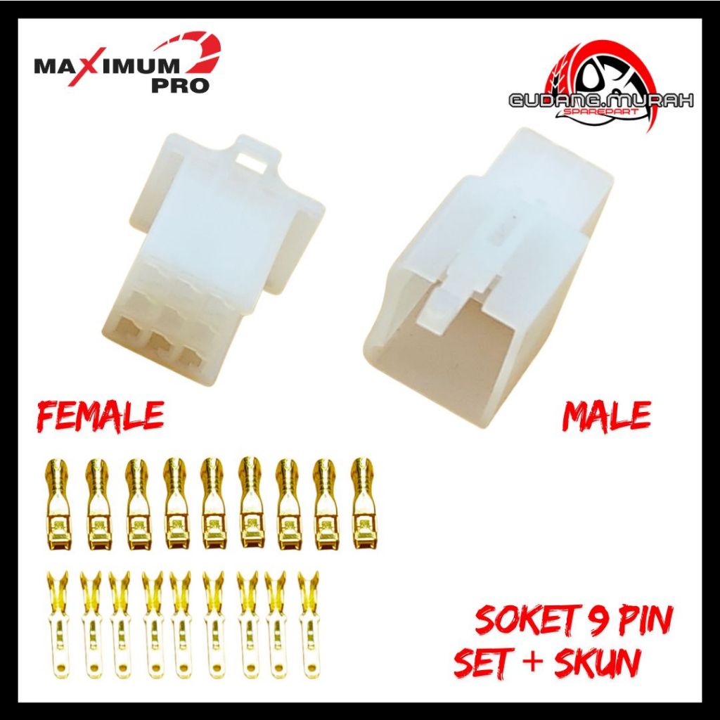 SOKET / SOCKET 9 PIN KECIL SOCKET 2.8 MM