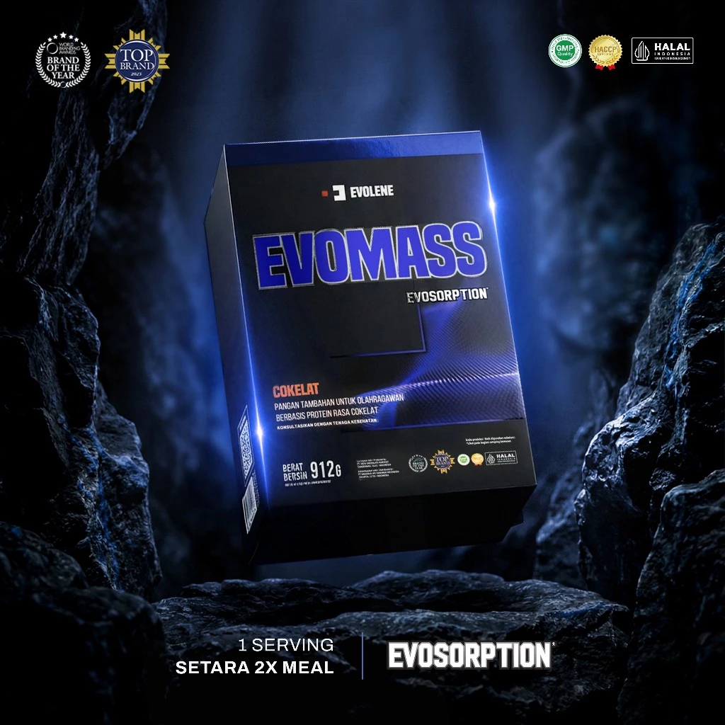 Evomass Evolene 912gr 2lbs Evo Mass Gainer Nutrihouse Evolene Medan