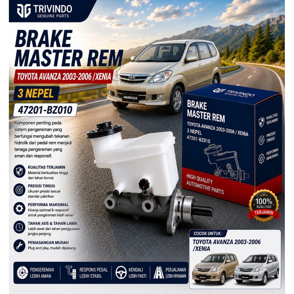 BRAKE MASTER REM TOYOTA AVANZA 2003-2006/Xenia (47201-BZ010)